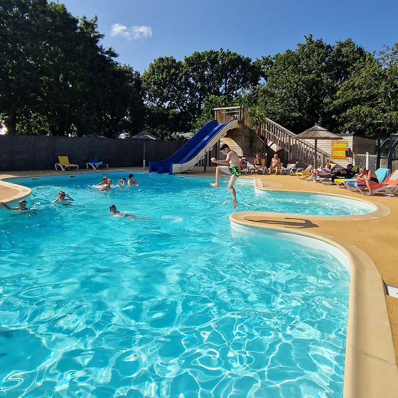 Aquatic area of the campsite in Brière near Guérande