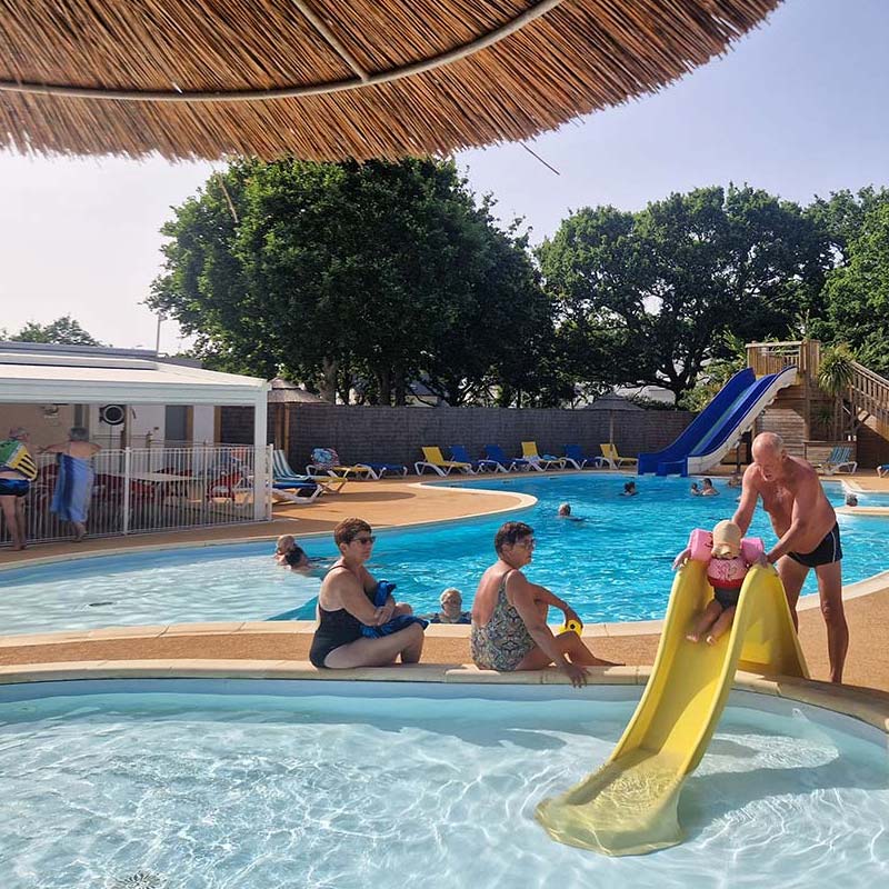 Water slides at the campsite in Loire Atlantique near La Baule