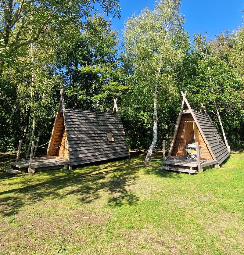Cabane en hébergement insolite près de la Baule au camping en Brière