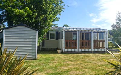 Parcelle avec mobil-home en location à Saint-André-des-Eaux